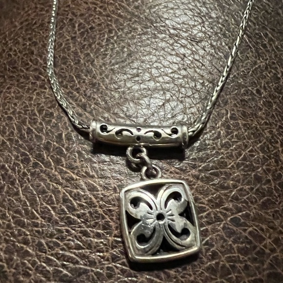 Brighton Jewelry - ✨Brighton✨Silver Square Pendant Flower Chain Necklace✨Pendant✨GREAT GIFT
